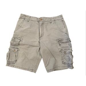 Plugg men's size 34 100% cotton brown cargo shorts Classic Length